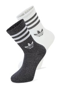 adidas Originals Skarpety w opakowaniu po 2 sztuki Kobiety czarny|biały|srebrny jednolity, S. Kolor: srebrny, czarny, wielokolorowy, biały. Wzór: jednolity #1