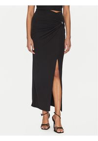 Guess Spódnica midi W5GD0E KAQL2 Czarny Regular Fit. Kolor: czarny