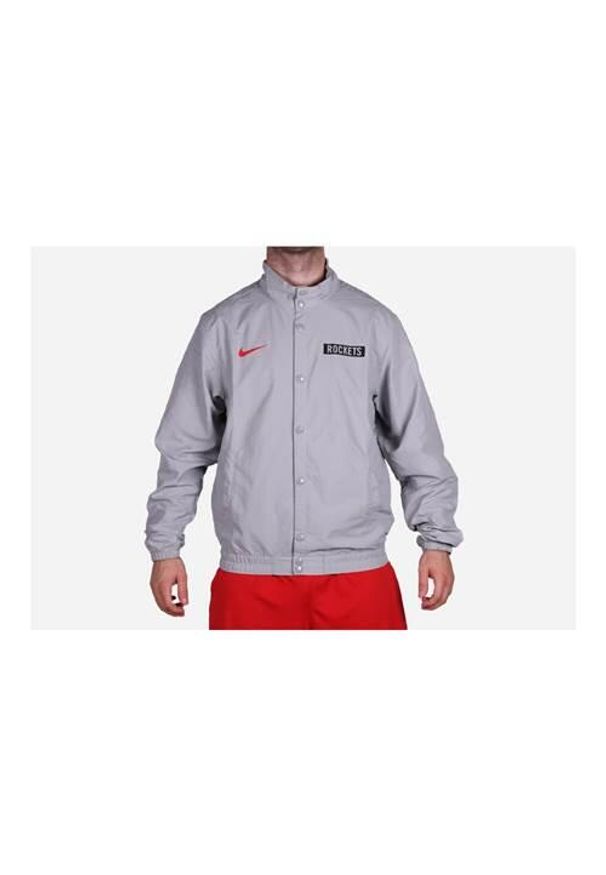 Nike - Kurtka męska nike nba houston rockets dna lightweight jacket grey. Kolor: szary. Materiał: syntetyk. Sport: bieganie