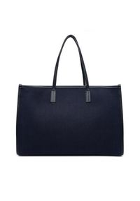 TOMMY HILFIGER - Tommy Hilfiger Torebka Th City Large Tote Melton AW0AW18215 Granatowy. Kolor: niebieski #3