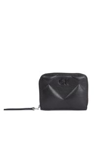 Calvin Klein Duży Portfel Damski Quilt K60K611783 Czarny. Kolor: czarny. Materiał: skóra