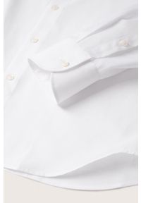 Mango Man koszula bawełniana Alfred męska kolor biały slim z kołnierzykiem włoskim. Typ kołnierza: kołnierzyk włoski. Kolor: biały. Materiał: bawełna #3