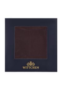 Wittchen - Poszetka z jedwabiu jednokolorowa brązowa. Kolor: brązowy. Materiał: jedwab. Wzór: jednolity, gładki #5
