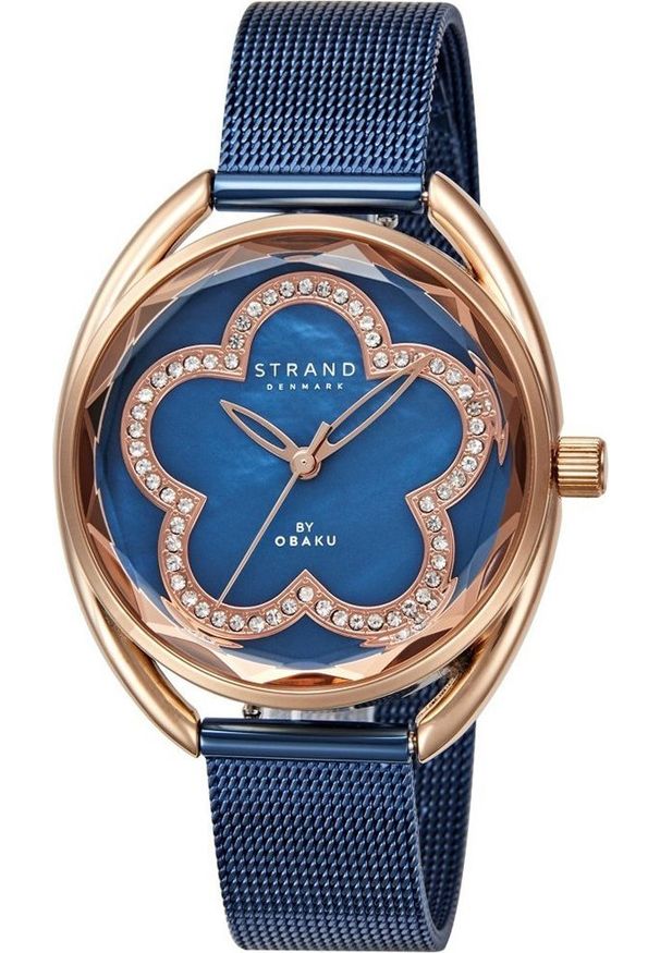 Zegarek Strand Zegarek damski Strand S734LXVLML CYRKONIE niebieski. Kolor: niebieski