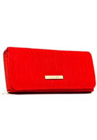 Duży, klasyczny, czerwony portfel damski ze skóry ekologicznej 4U CAVALDI CHWJ-05. Kolor: czerwony. Materiał: skóra ekologiczna #1