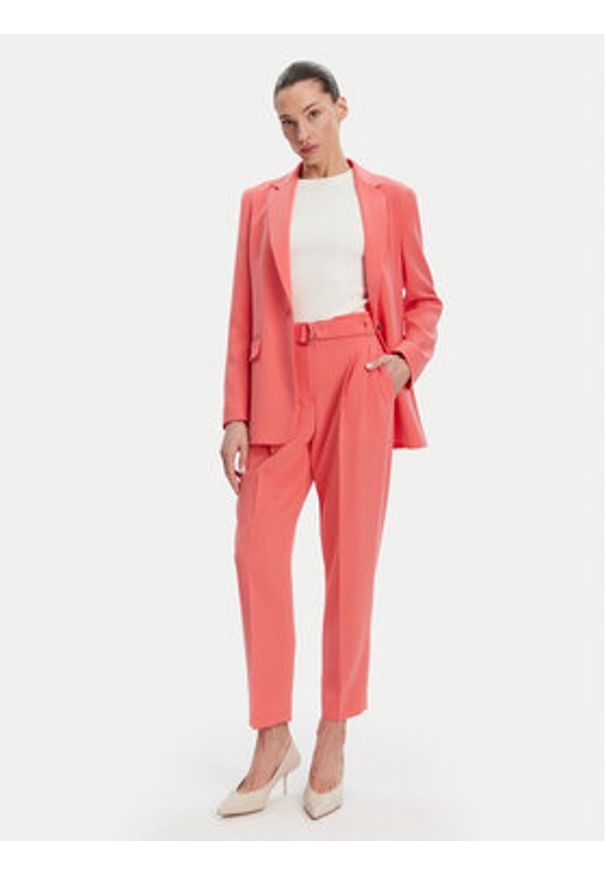 BOSS Marynarka 50490053 Różowy Regular Fit. Kolor: różowy. Materiał: syntetyk