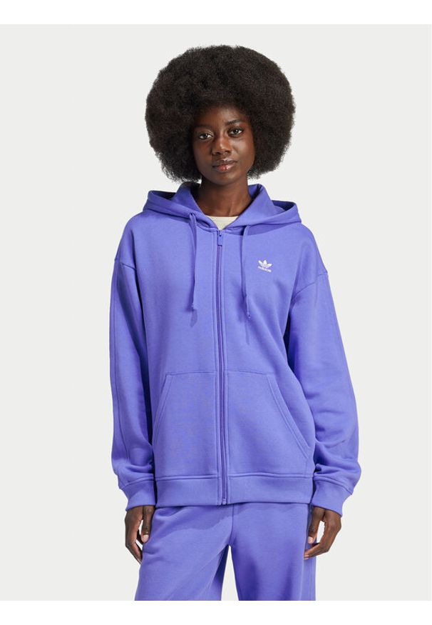 Adidas - adidas Bluza Essentials IY9624 Niebieski Loose Fit. Kolor: niebieski. Materiał: bawełna