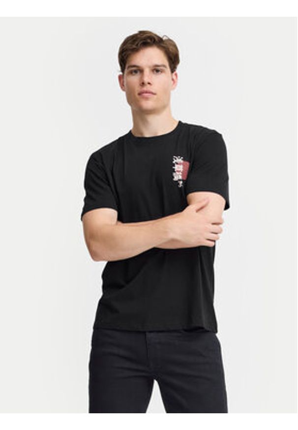 Blend T-Shirt 20717961 Czarny Regular Fit. Kolor: czarny. Materiał: bawełna