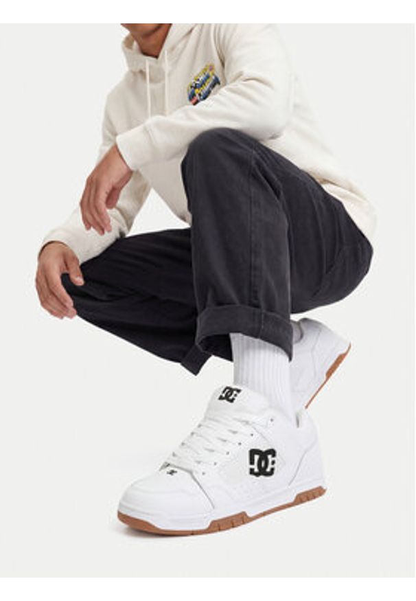 DC Shoes Sneakersy EO-DC COILER DC03011101 Biały. Kolor: biały. Materiał: skóra