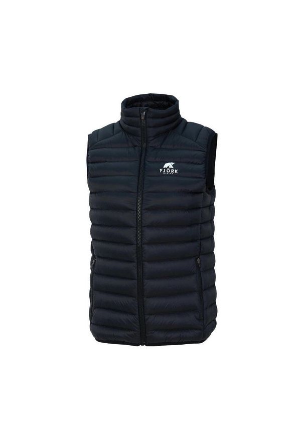 FJORK MERINO - Damska kurtka puchowa bez rękawów Merino Nordend. Kolor: czarny. Materiał: poliamid, puch, wełna. Długość rękawa: bez rękawów. Sezon: lato