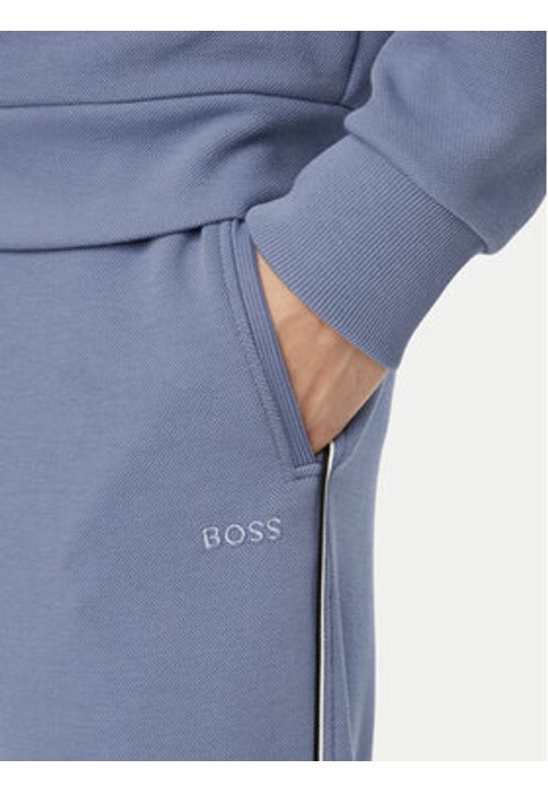 BOSS Dres 50555906 Niebieski jasny Regular Fit. Kolor: niebieski. Materiał: syntetyk, bawełna