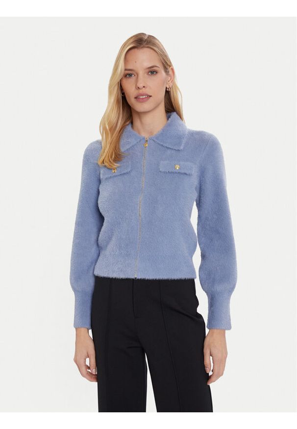 Morgan Kardigan 232-MDOMI Niebieski Regular Fit. Kolor: niebieski. Materiał: syntetyk