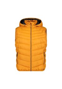 Kamizelka puchowa bez rękawów z kapturem CMP. Typ kołnierza: kaptur. Kolor: żółty. Materiał: puch. Długość rękawa: bez rękawów #1