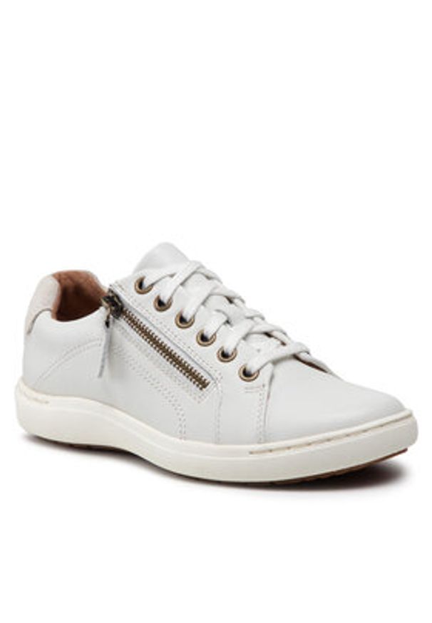 Clarks Sneakersy Nalle Lace 261650014 Szary. Kolor: szary. Materiał: skóra
