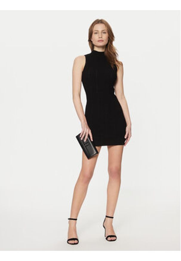 Marciano Guess Sukienka dzianinowa 5RGK08 5810Z Czarny Bodycon Fit. Kolor: czarny. Materiał: wiskoza. Typ sukienki: bodycon