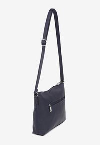 Born2be - Granatowa Torebka z Regulowanym Paskiem i Ozdobnymi Suwakami Malarelle. Kolor: niebieski. Styl: elegancki #3