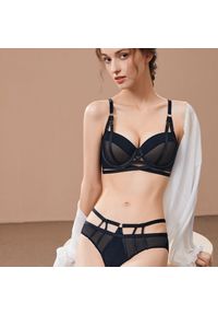 Intica - Biustonosz push-up z figami na co dzień i specjalne okazje Priscella. Kolor: biały. Materiał: materiał, skóra #3