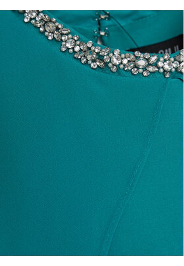 Joseph Ribkoff Sukienka koktajlowa 242731 Turkusowy Slim Fit. Kolor: turkusowy. Materiał: syntetyk. Styl: wizytowy