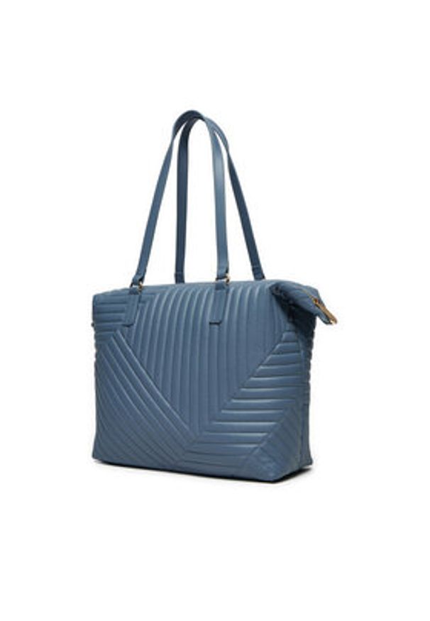 TOMMY HILFIGER - Tommy Hilfiger Torebka Poppy Reform Tote Qu AW0AW17013 Niebieski. Kolor: niebieski. Materiał: skórzane