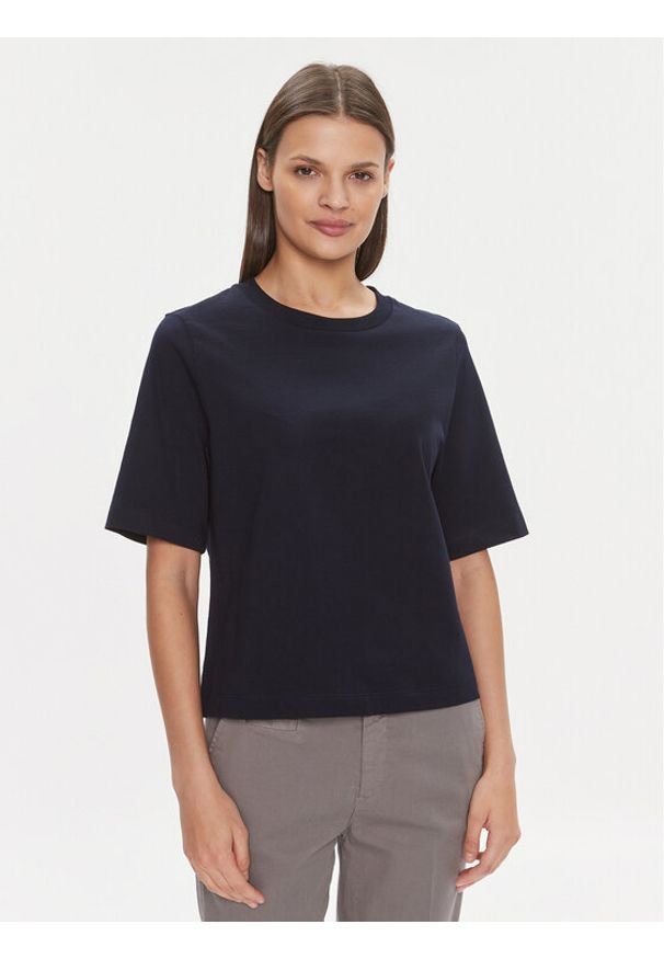 United Colors of Benetton - United Colors Of Benetton T-Shirt 3BL0E17G5 Granatowy Boxy Fit. Kolor: niebieski. Materiał: bawełna