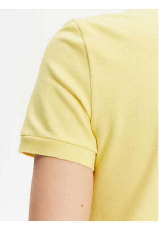 Lacoste Polo PF5462 Żółty Slim Fit. Typ kołnierza: polo. Kolor: żółty. Materiał: bawełna