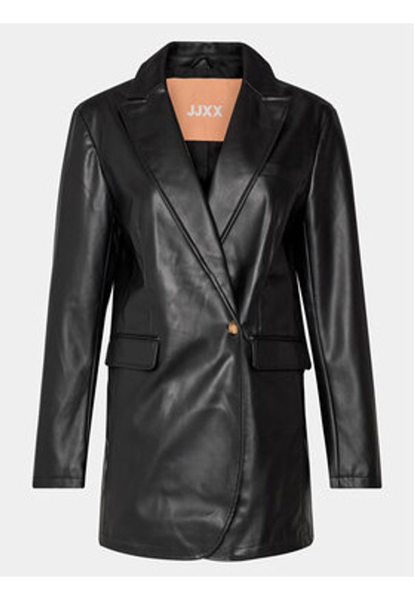 JJXX Marynarka Mary 12227940 Czarny Regular Fit. Kolor: czarny. Materiał: skóra
