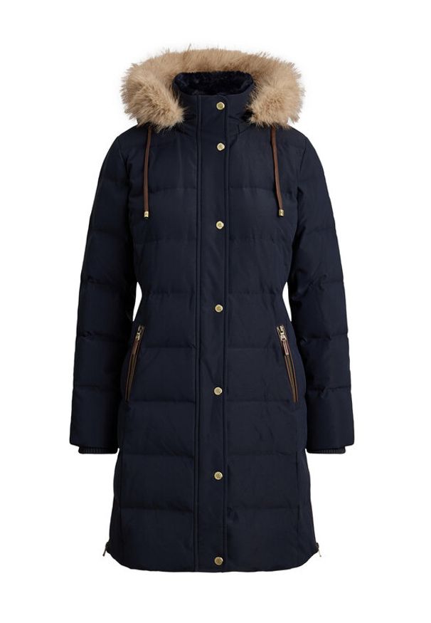 Lauren Ralph Lauren - LAUREN RALPH LAUREN Płaszcz zimowy 297957509008 Granatowy Regular Fit. Kolor: niebieski. Materiał: syntetyk. Sezon: zima