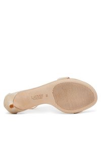 Lauren Ralph Lauren - LAUREN RALPH LAUREN Sandały 802959175008 Beżowy. Kolor: beżowy. Materiał: skóra