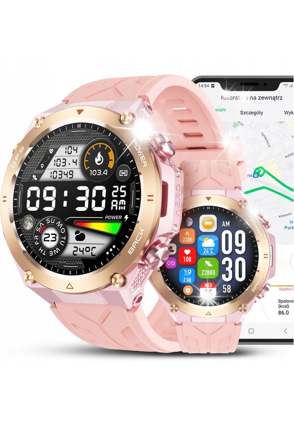 Smartwatch JG Smart Smartwatch Damski Polskie Menu Funkcja GPS Rozmowy Ciśnienie Sportowy Smart. Rodzaj zegarka: smartwatch. Styl: sportowy