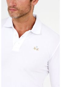 La Martina - LA MARTINA Białe męskie polo z długim rękawem, Rozmiar XXL. Typ kołnierza: polo. Kolor: biały. Długość rękawa: długi rękaw. Długość: długie #3