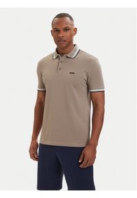 BOSS Polo Paddy 50469055 Khaki Regular Fit. Typ kołnierza: polo. Kolor: brązowy. Materiał: bawełna #1