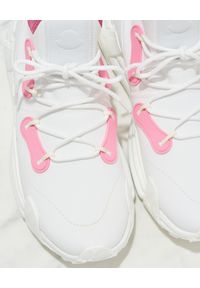 MONCLER - Białe sneakersy Lunarove. Kolor: biały. Materiał: guma, materiał, neopren. Szerokość cholewki: normalna #4