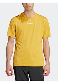 Adidas - adidas T-Shirt Terrex Multi T-Shirt HZ6238 Żółty Regular Fit. Kolor: żółty. Materiał: syntetyk