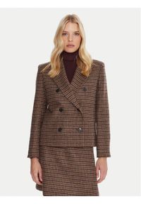 Weekend Max Mara Marynarka Gerusia 2525046032 Brązowy Regular Fit. Kolor: brązowy. Materiał: wełna