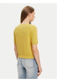 United Colors of Benetton - United Colors Of Benetton Sweter 1091D10D5 Żółty Relaxed Fit. Kolor: żółty. Materiał: bawełna