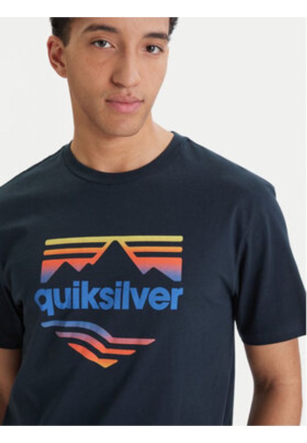 Quiksilver T-Shirt EV Horizon Fade EQYZT08289 Granatowy Regular Fit. Kolor: niebieski. Materiał: bawełna