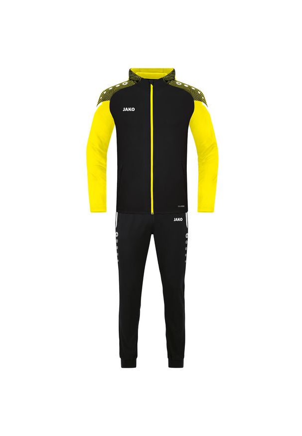 Dres z kapturem Jako Performance. Kolor: wielokolorowy, żółty, czarny. Materiał: dresówka. Sport: piłka nożna