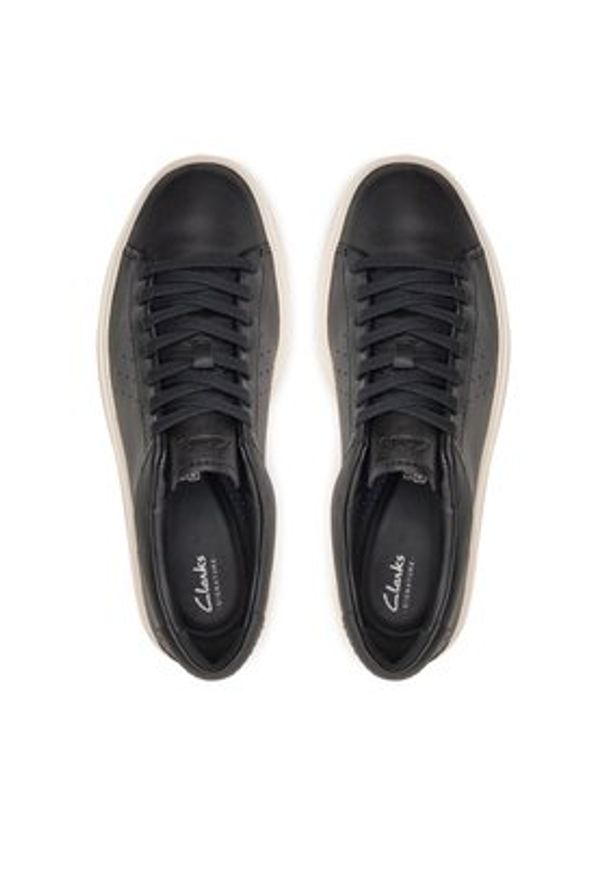 Clarks Sneakersy Craft Swift 26176129 Czarny. Kolor: czarny. Materiał: skóra