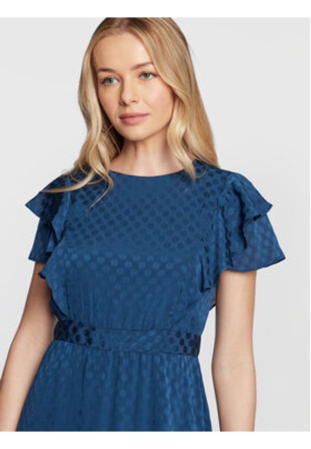 DKNY Sukienka codzienna DD2FD976 Niebieski Regular Fit. Okazja: na co dzień. Kolor: niebieski. Materiał: syntetyk. Typ sukienki: proste. Styl: casual