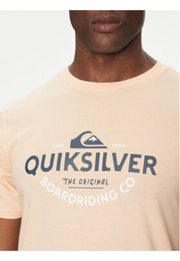Quiksilver T-Shirt EQYZT08064 Pomarańczowy Regular Fit. Kolor: pomarańczowy. Materiał: bawełna