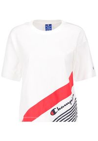 Champion T-Shirt Print 112765 Biały Regular Fit. Kolor: biały. Materiał: bawełna. Wzór: nadruk #2