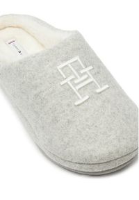 TOMMY HILFIGER - Tommy Hilfiger Kapcie Th Embroidered Basics Slipper FW0FW08135 Szary. Kolor: szary. Materiał: materiał #3