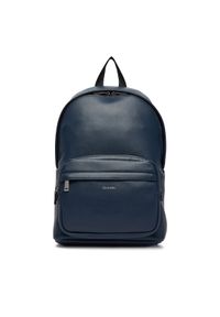 Calvin Klein Plecak podróżny Raised Round Backpack LV04D3155G Granatowy. Kolor: niebieski. Materiał: skóra #1