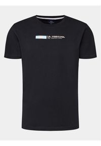 La Martina T-Shirt YMR314 JS206 Czarny Regular Fit. Kolor: czarny. Materiał: bawełna