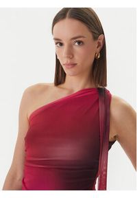 Desigual Bluzka Bratislava 26SWTK31 Czerwony Slim Fit. Kolor: czerwony. Materiał: syntetyk #2