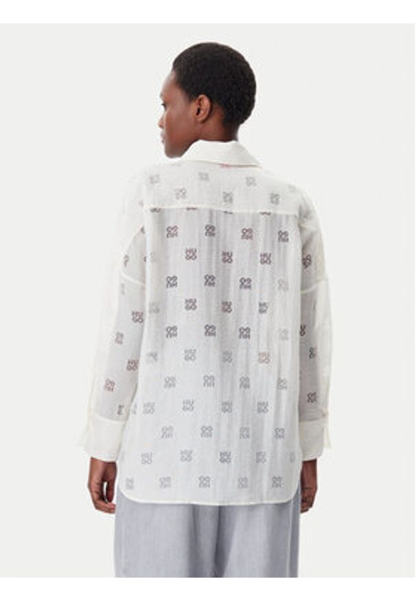 Hugo - HUGO Koszula Essence 50531562 Biały Oversize. Kolor: biały. Materiał: syntetyk