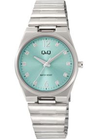 Zegarek damski QQ Q84B-002P CYRKONIE srebrny. Kolor: srebrny #1