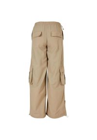 Urban Classics - Nylonowe Szerokie Spodnie Cargo Dla Pań I Panów. Kolor: brązowy, wielokolorowy, szary. Materiał: nylon. Długość: długie