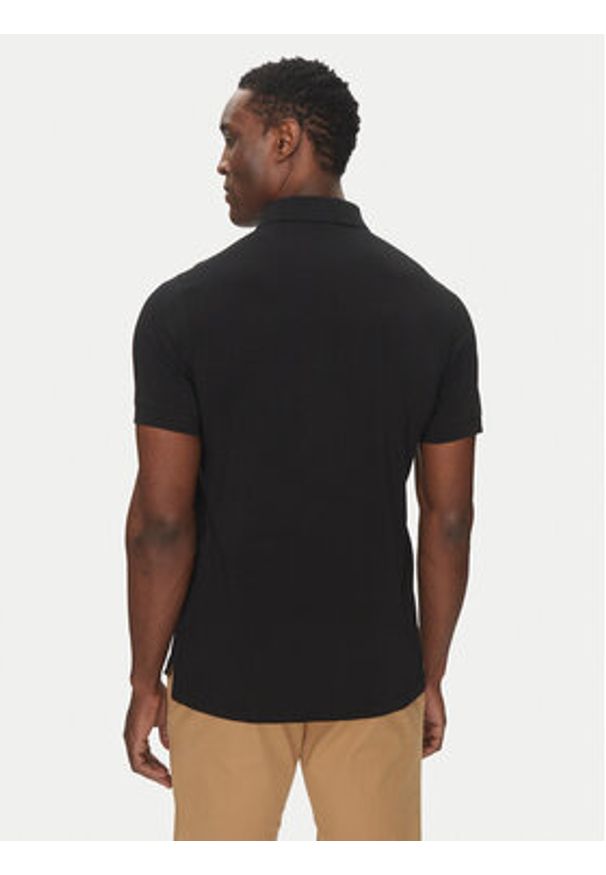 Karl Lagerfeld - KARL LAGERFELD Polo 745020 552221 Czarny Regular Fit. Typ kołnierza: polo. Kolor: czarny. Materiał: bawełna