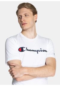 Koszulka męska Champion Organic Cotton Script Logo (216473-WW001). Kolor: biały. Materiał: materiał